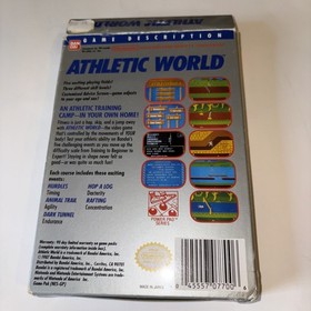 ATHLETIC WORLD VIDEOGIOCO NINTENDO NES COMPLETO DI SCATOLA CIB Testato