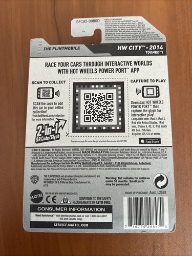Hot Wheels HW City THE FLINTSTONES Fred’s FLINTMOBILE Grey Stone Wheel Variation - Picture 3 of 3