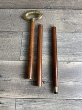Vintage Antique Victorian Designer Brass Handle Wooden Walking Stick Cane Style