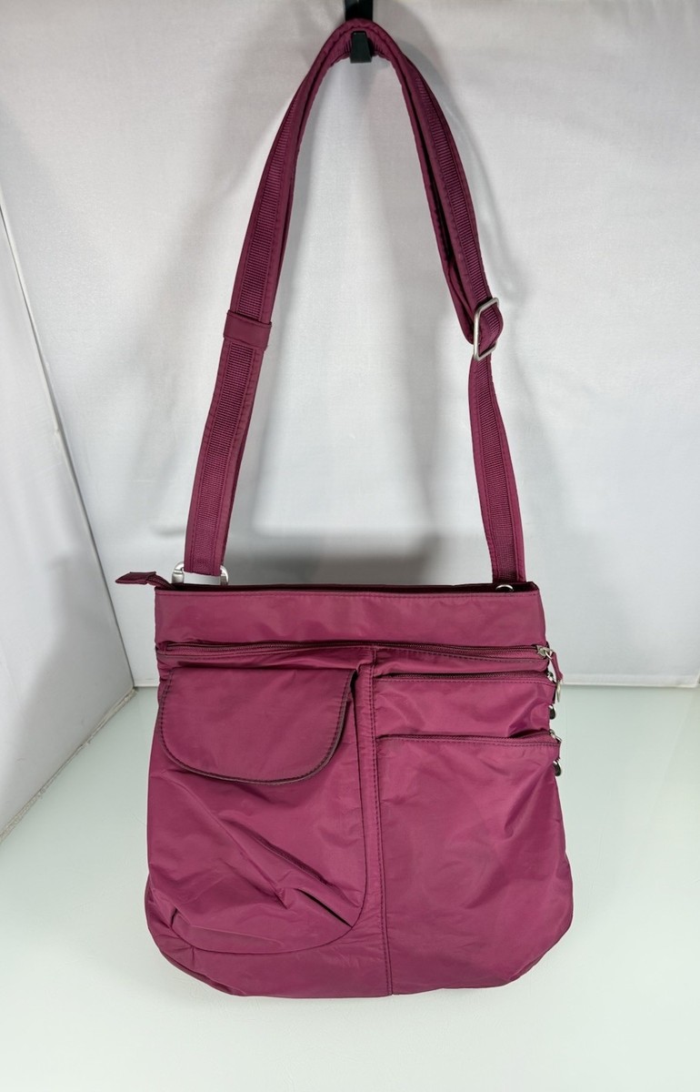 TRAVELON Red Maroon Anti-Theft Crossbody RFID Security Strap Shoulder  Travel Bag | eBay
