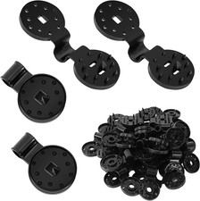 60 pcs Shade Cloth Plastic Clips Round Plastic Black Clips for Sun Shade Net,...