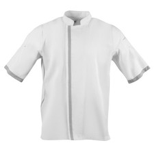 Southside Unisex Chefs Jacket Short Sleeve White M - B998-M