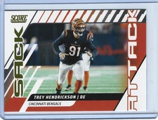 2025 Panini Score Trey Hendrickson Sack Attack Gold Insert Card 🏈Bengals🏈