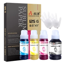 Starter Kit I A-SUB Sublimation Paper and Ink for Inkjet Ecotank 2400 2803 2800