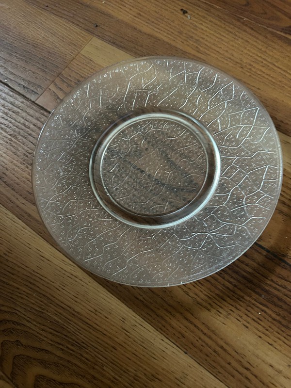 depression glass plate 8 inch diameter