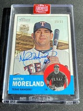 2019 Topps Archives Baseball Buyback 2012 Mitch Moreland Heritage Auto # 15/33