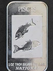 National Pisces Zodiac Silver Art Bar P0226