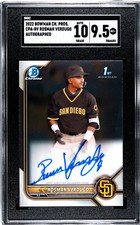 ROSMAN VERDUGO 2022 Bowman Chrome CPA-RV Auto 10 SGC 9.5 SAN DIEGO PADRES