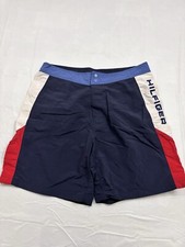 Vntg Tommy Hilfiger Swim Trunks Board Shorts Men's Large Red White Blue