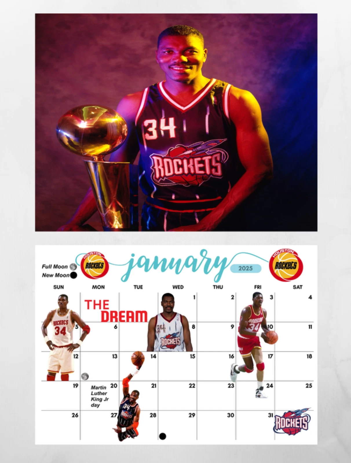 NBA Legends Wall Calendar 2026
