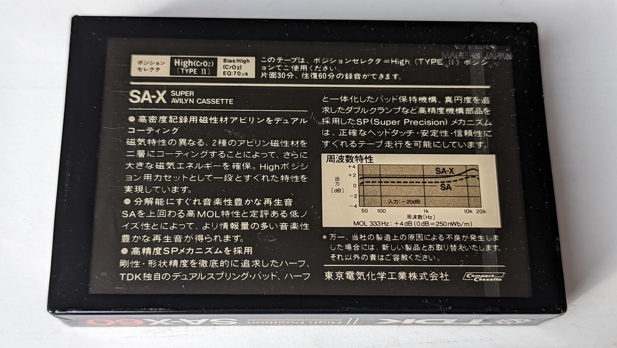 TDK SA-X 60 1982 Japan 1psc NEW | eBay