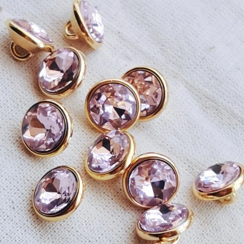 20Pcs 10mm Crystal Rhinestone Buttons with Shank for Sewing Shirt DIY Craft - Image 4 of 4