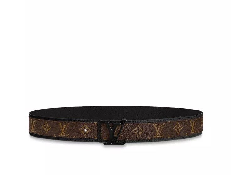 Shape leather belt Louis Vuitton Brown size 85 cm in Leather