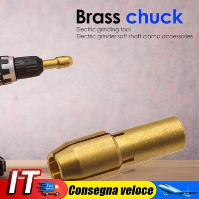 10pcs 0.5-3.2mm Brass Mini Drill Chucks Collet with Nut Kits Replacement Parts