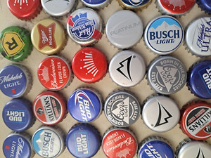 1 LB Beer Bottle Caps Assorted Sanitized No Dents Arts Crafts Hobbies