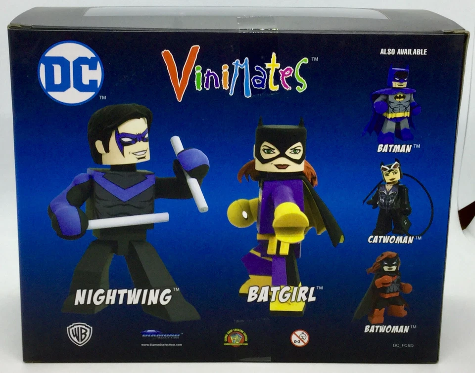 Paquete de 2 DC Nightwing and Batgirl Vinimate 2018 Diamond Select Toys LLC Foto 4 de 4