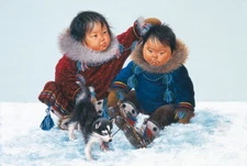 Dorothy FRANCIS " Come On, Let’s Play " Indigenous CANVAS Fine ART First Nation