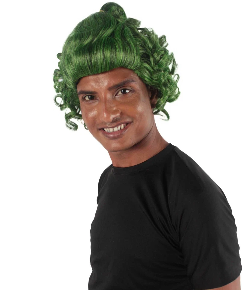 Peluca Ayudante de Papá Noel Cosplay Adulto Pelo Verde Navidad Oompa Loompa Fiesta HM-164A Foto 2 de 4