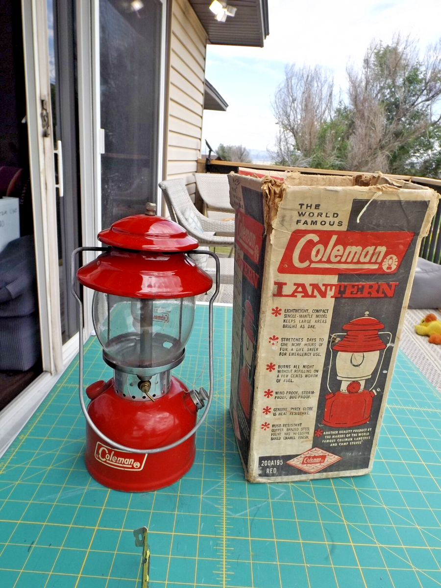 Vintage Date code 2 - 1972 Red Coleman Single Mantle Lantern