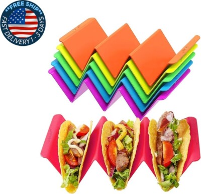 Juego de 6 soportes para tacos de colores: con capacidad para 3 o 2 tacos cada