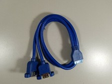 2 Port USB 3.0 To 20pin Motherboard Female Cable, 22 inches. NEW