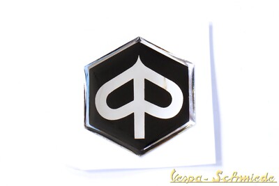 VESPA Emblem Kaskade 6-eck / Schwarz / Kleben - PX Lusso PK XL XL2 Cosa ET2 ET4