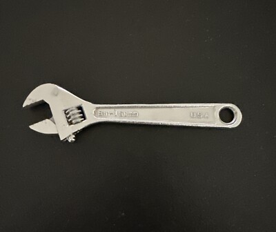 Vintage Klein Tools #506-6 - 6'' 150mm Adjustable Wrench Amber Handle U.S.A 