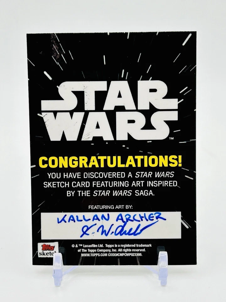 Topps Star Wars Supreme Leader Snoke hand-drawn 1/1 Sketch Card - Image 2 of 2