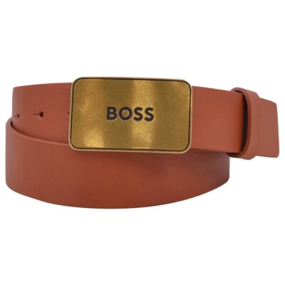 gold hugo boss belt
