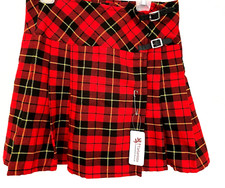 Tartanista Women's 19.5" Length Royal Stewart Tartan Kilt Skirt Size 14 34 