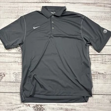 NIKE GOLF POLO SHIRT FIT DRY MENS SIZE L GRAY