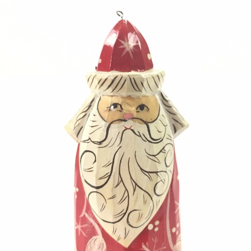 Hand Carved Russian Santa Ornament - Signed 1996 - Picture 5 of 10