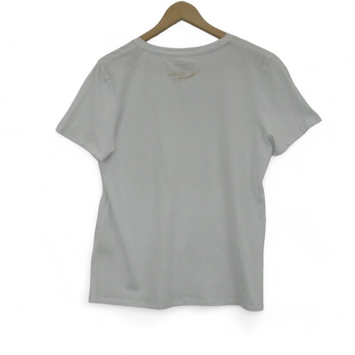 Karl Lagerfeld T-shirt UK Medium White Short Sleeve Top Designer Logo Cotton - Picture 14 of 24