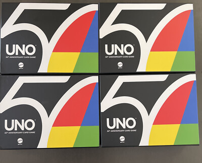 UNO 50th Anniversary Edition Card Game Exclusive Gold Coin Mattel