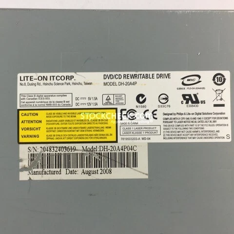 Lite-on DH-20A4P04C DVD/CD Rewritable Drive - Image 2 of 2