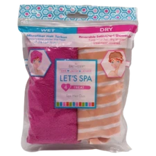 The Bathery Microfiber Hair Turban & Shower Cap Spa Hair Duo