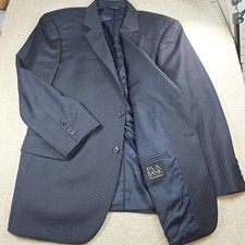 Jos. A. Bank Signature Collection Blazer Mens 46R Navy Blue Wool Notch Lapel