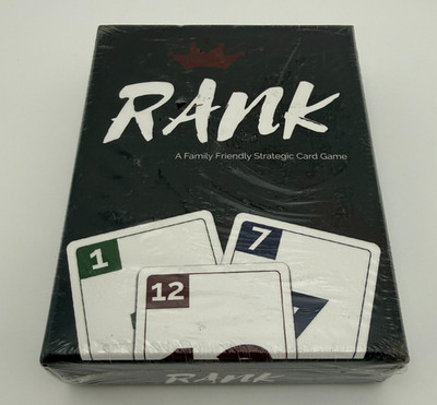 Rank Family Friendly Strategic Card Game New Sealed 3-6 Players Ages 8+ 30 Min