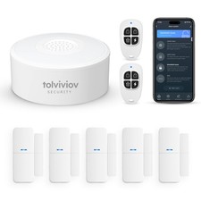 WiFi Door Alarm System, Wireless DIY Smart Home Security L-8pics-White hub
