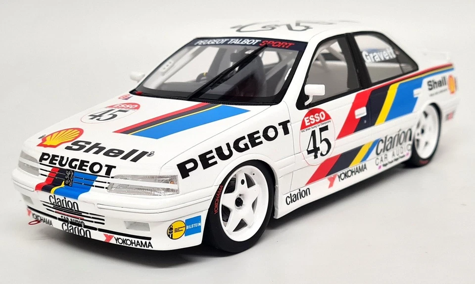 Coche modelo Otto 1/18 Peugeot 405 Mi-16 BTCC R. Gravett 1992 resina escala Foto 3 de 4