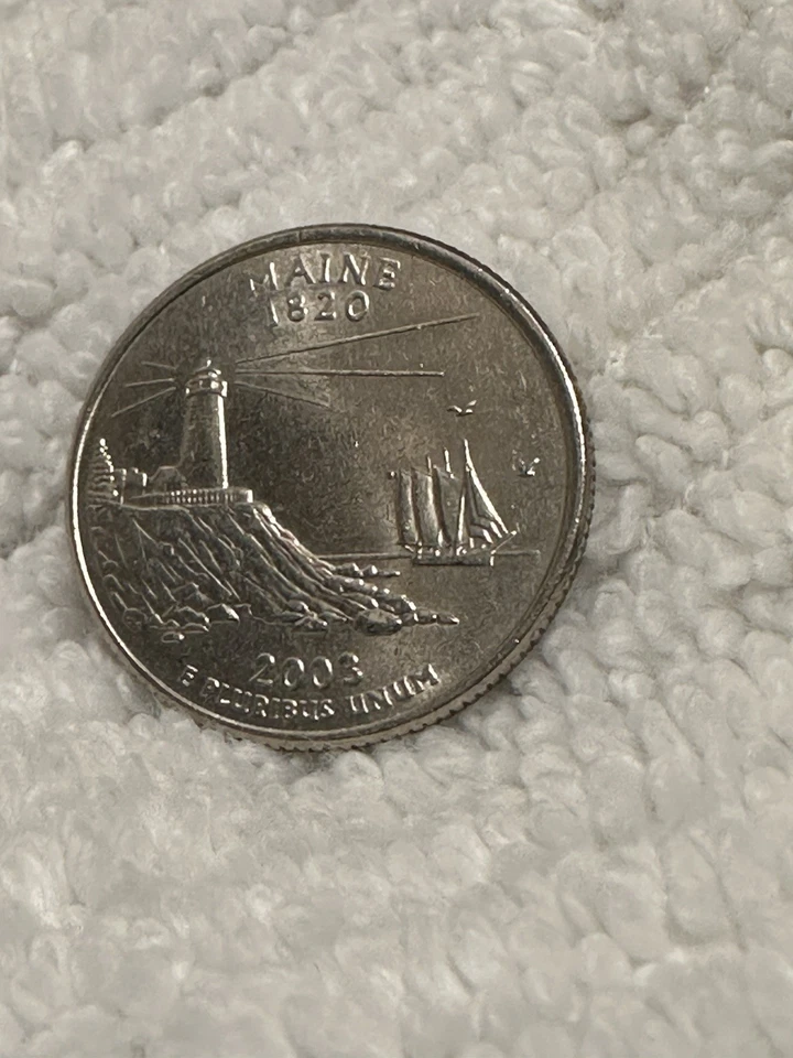 Rare 2003 D Maine State Quarter Coin Error Lighthouse Top - Image 3 of 4