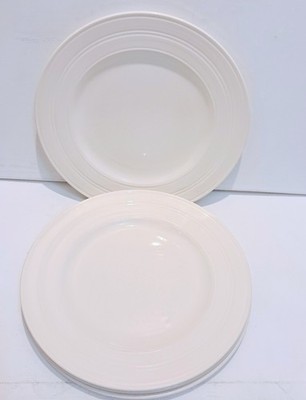 Jasper Conran at Wedgwood Dinner Plates 11'' Casual Cream Set Of Four