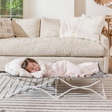 Regalo Gray Toddler Bed, Portable My Cot, 48" L x 24.5" W, Ages 2-5