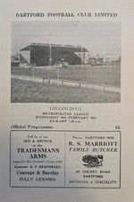 Dartford v Gillingham Metropolitan League 10th February 1965