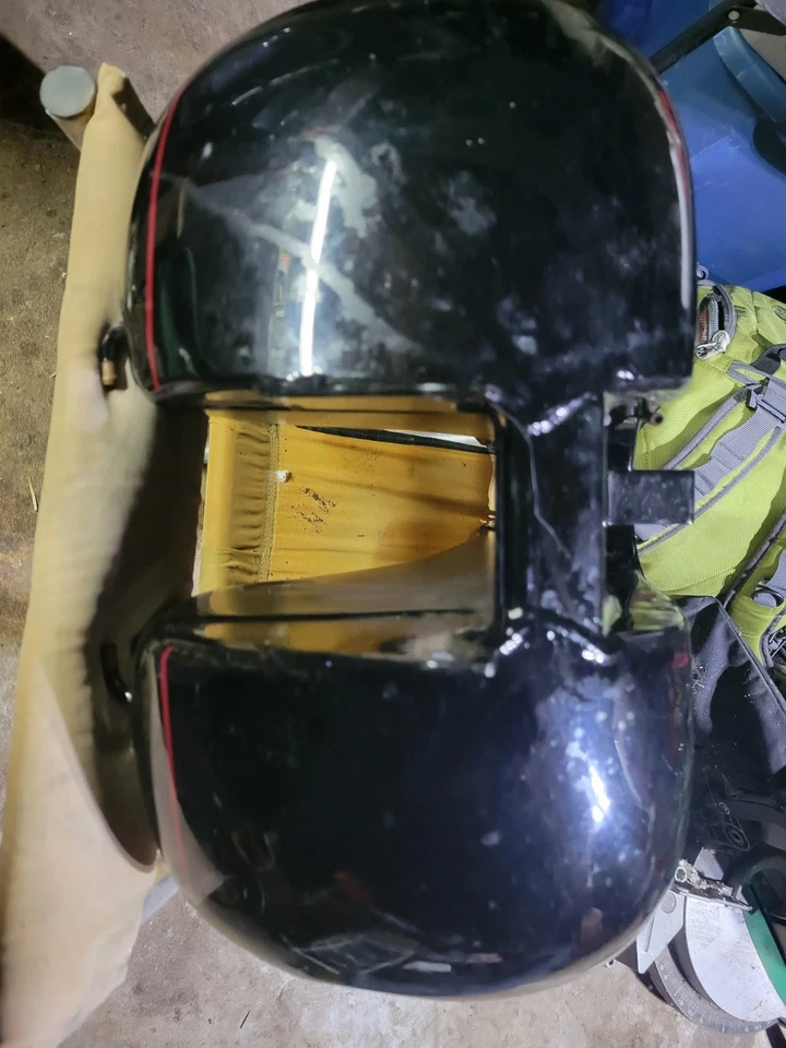 原始设备制造商 Harley FXD Dyna Wide Super Fatbob 定制滑翔黑色火焰油箱  — 第 4/4 张图片