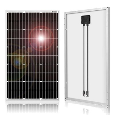 Monokristallines Solarpanel 100 W 18 V - Solarmodul 100 Watt für 12 V Batteri...