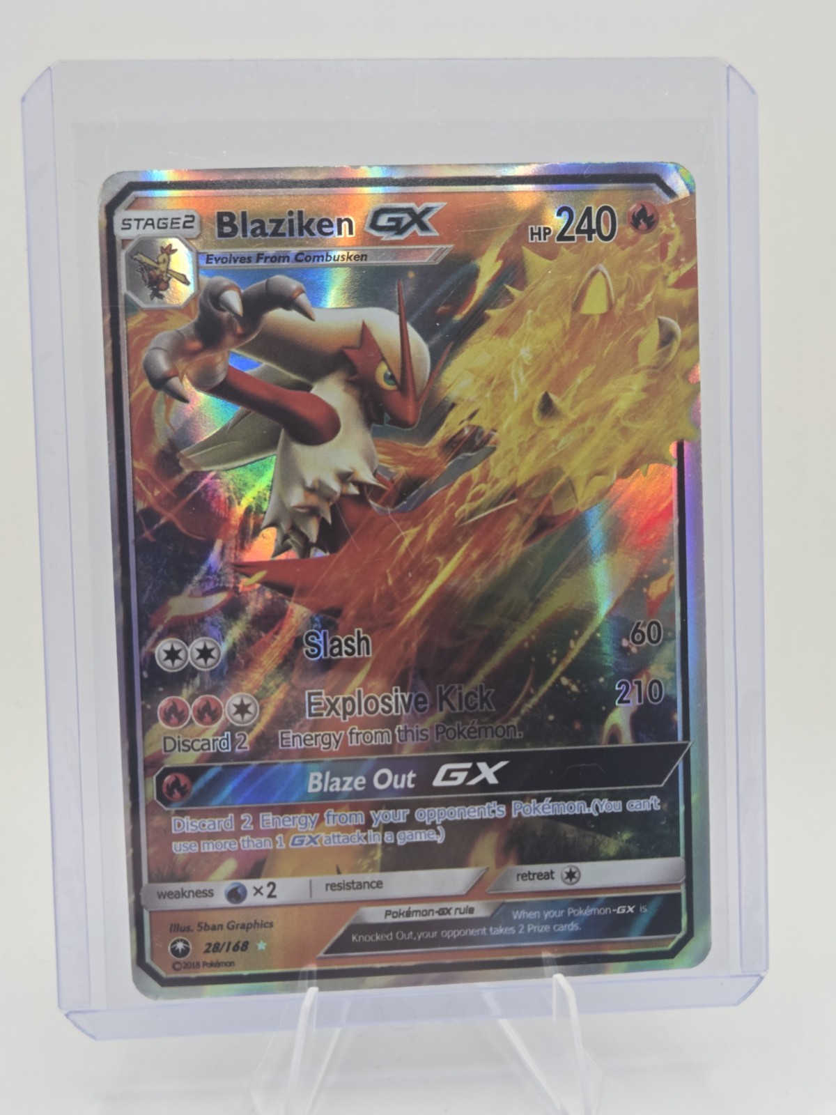 Celestial Storm Blaziken GX 28/168 Holo GX Rare Pokemon NM/M