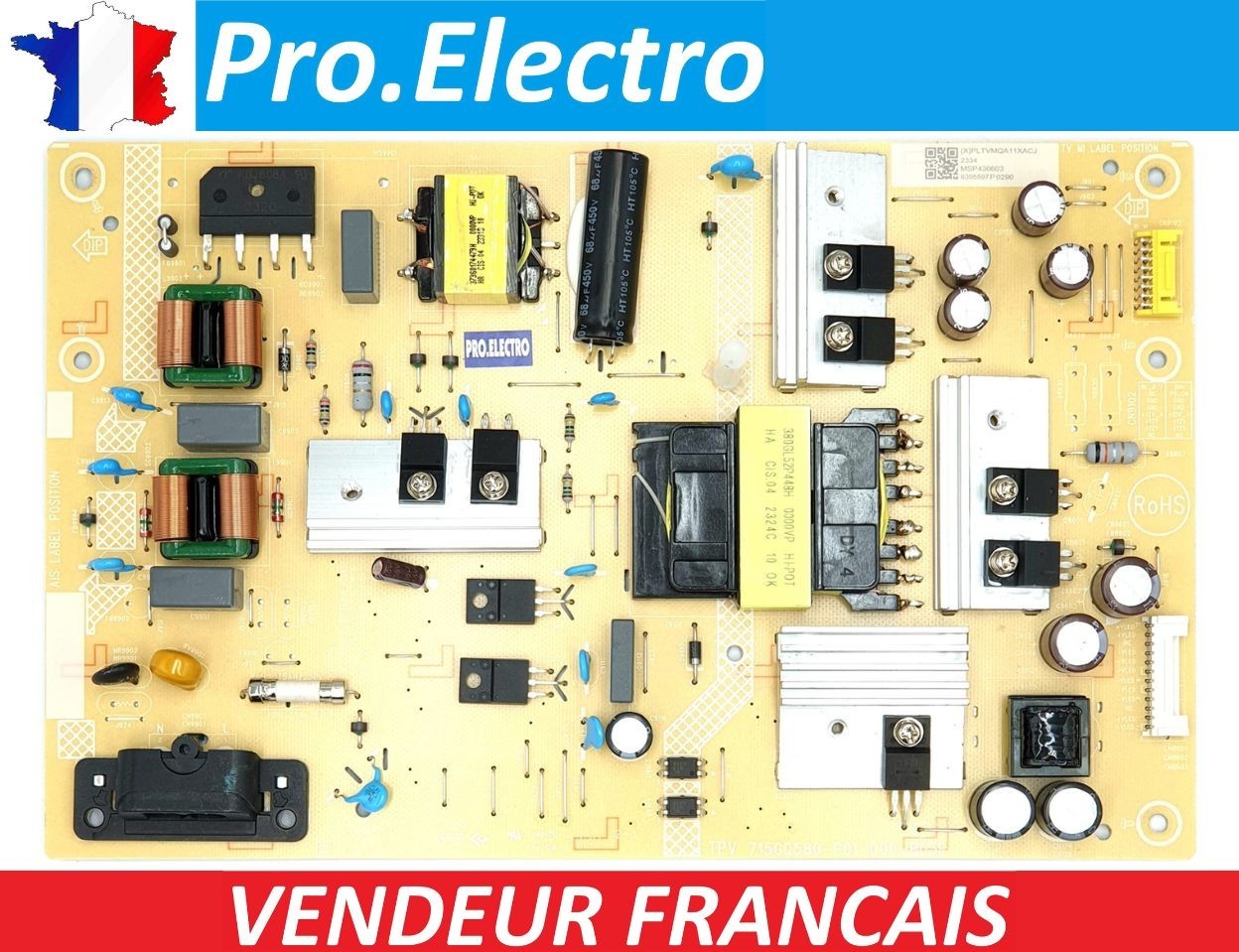 Platine alimentation haute durabilité 715GD580-P01-000-B03R pour PHILIPS 43PUS8848
