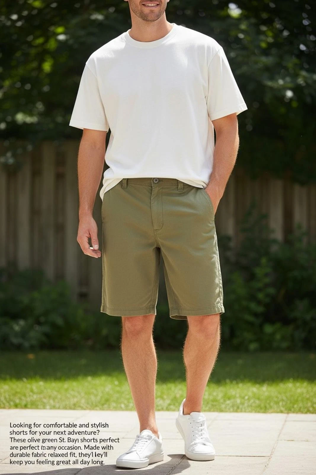 St. John's Bay Men's Khaki Chino Shorts