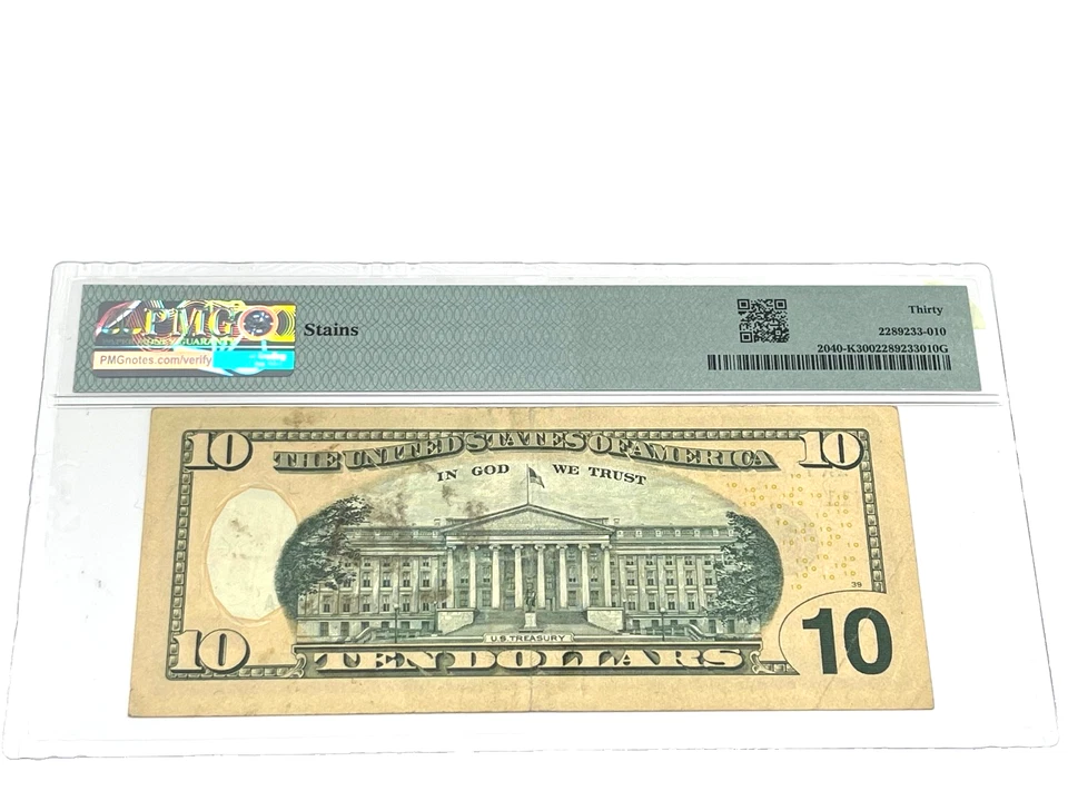 2006 $10 Ten Dollars, FEDERAL RESERVE NOTE Dallas, COLOR,'PMG 30 Very Fine (#67) - Image 2 of 2